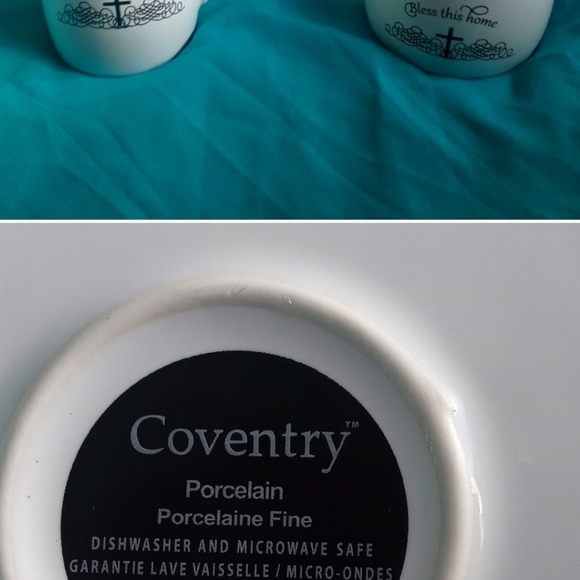 Porcelaine fine new white teapot, sugar bowl and jug prints both sides NWOT - Picture 6 of 6